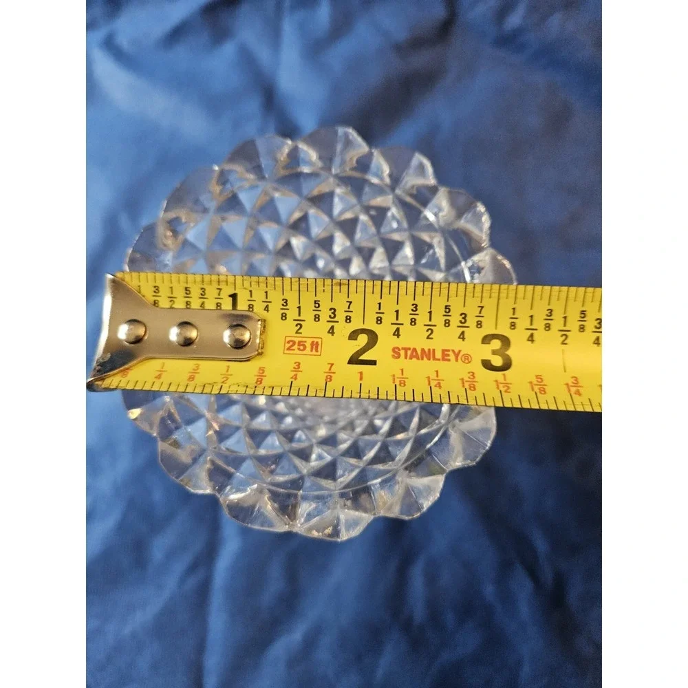 Vintage 6 Inch American Brilliant Heavy Cut Glass Vase Cut Crystal EUC